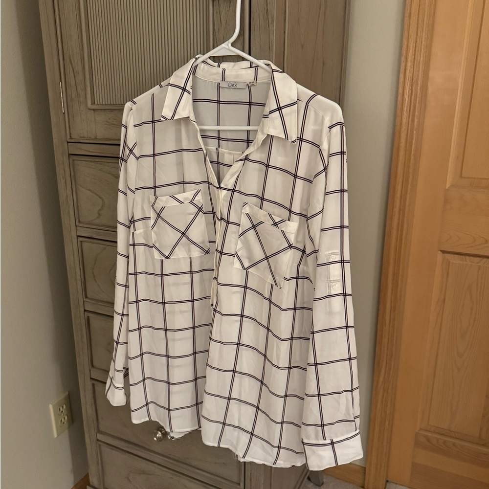 Striped Plaid Blouse